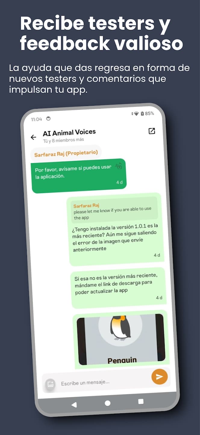 TestersDroid — Recibe testers y feedback valioso